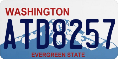 WA license plate ATD8257