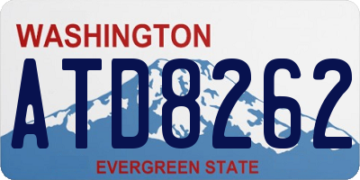 WA license plate ATD8262
