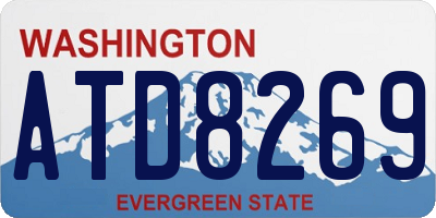 WA license plate ATD8269