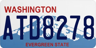 WA license plate ATD8278