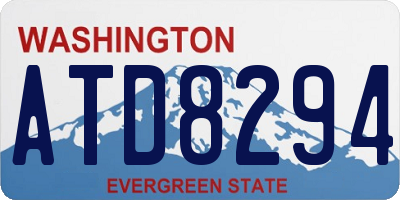WA license plate ATD8294