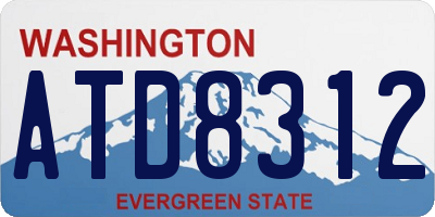 WA license plate ATD8312