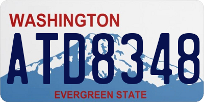 WA license plate ATD8348