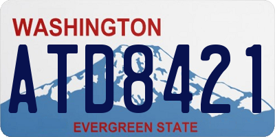 WA license plate ATD8421
