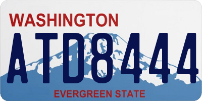 WA license plate ATD8444