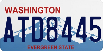 WA license plate ATD8445