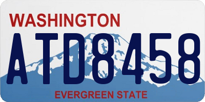 WA license plate ATD8458