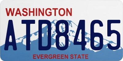WA license plate ATD8465