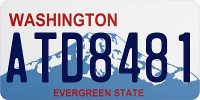 WA license plate ATD8481