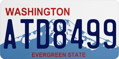 WA license plate ATD8499