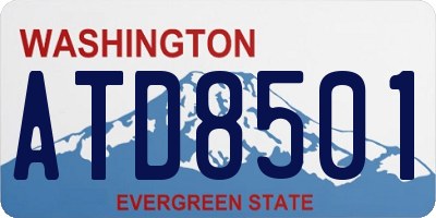 WA license plate ATD8501