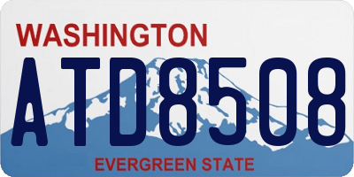 WA license plate ATD8508