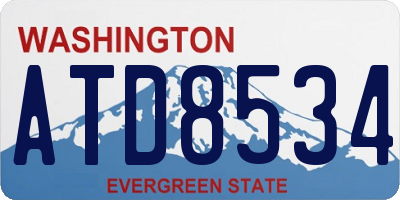 WA license plate ATD8534