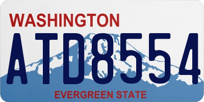 WA license plate ATD8554