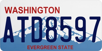 WA license plate ATD8597