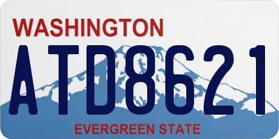 WA license plate ATD8621