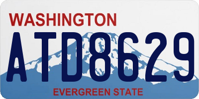 WA license plate ATD8629