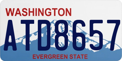 WA license plate ATD8657