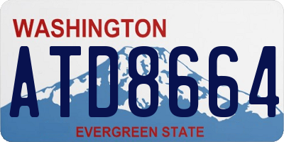WA license plate ATD8664