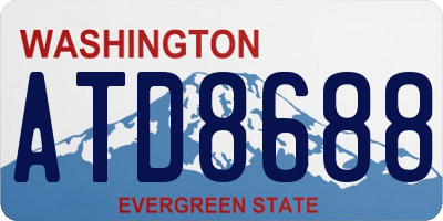 WA license plate ATD8688