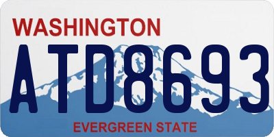 WA license plate ATD8693