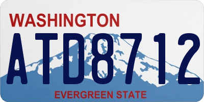 WA license plate ATD8712