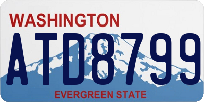 WA license plate ATD8799