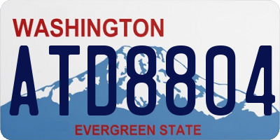 WA license plate ATD8804