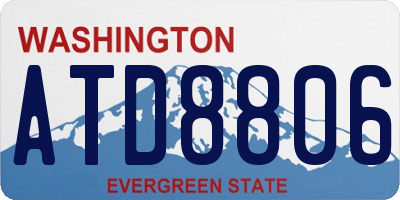 WA license plate ATD8806