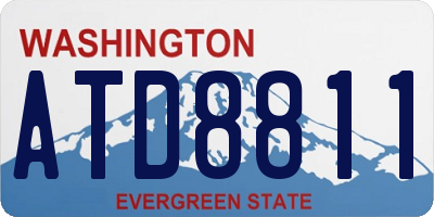 WA license plate ATD8811