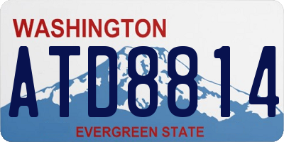 WA license plate ATD8814