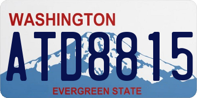 WA license plate ATD8815