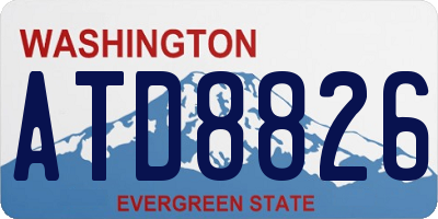 WA license plate ATD8826