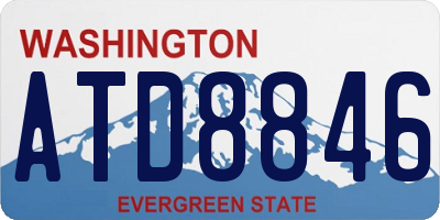 WA license plate ATD8846