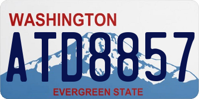 WA license plate ATD8857