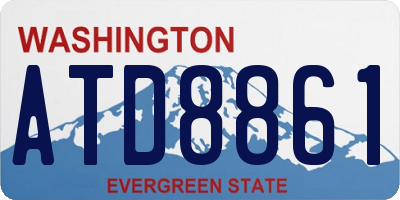 WA license plate ATD8861