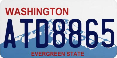 WA license plate ATD8865