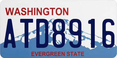 WA license plate ATD8916