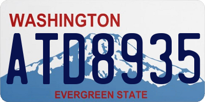 WA license plate ATD8935