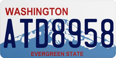 WA license plate ATD8958