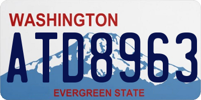 WA license plate ATD8963