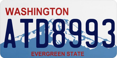 WA license plate ATD8993