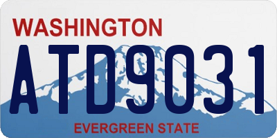 WA license plate ATD9031