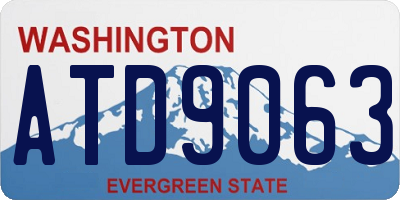 WA license plate ATD9063