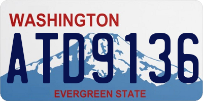 WA license plate ATD9136