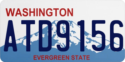 WA license plate ATD9156