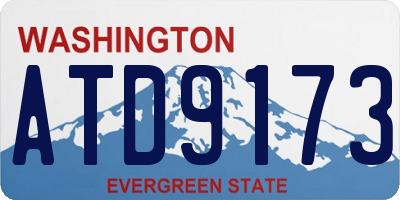 WA license plate ATD9173