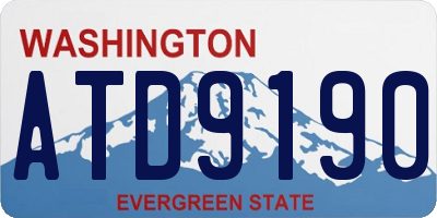 WA license plate ATD9190