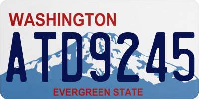 WA license plate ATD9245