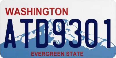 WA license plate ATD9301